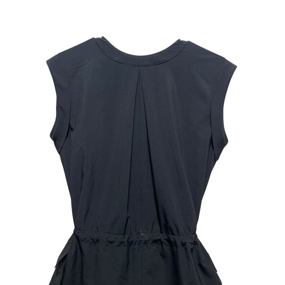 Athleta Black Utility Romper Size 2 Women’s Sleeveless V-Neck Pockets - Picture 9 of 16